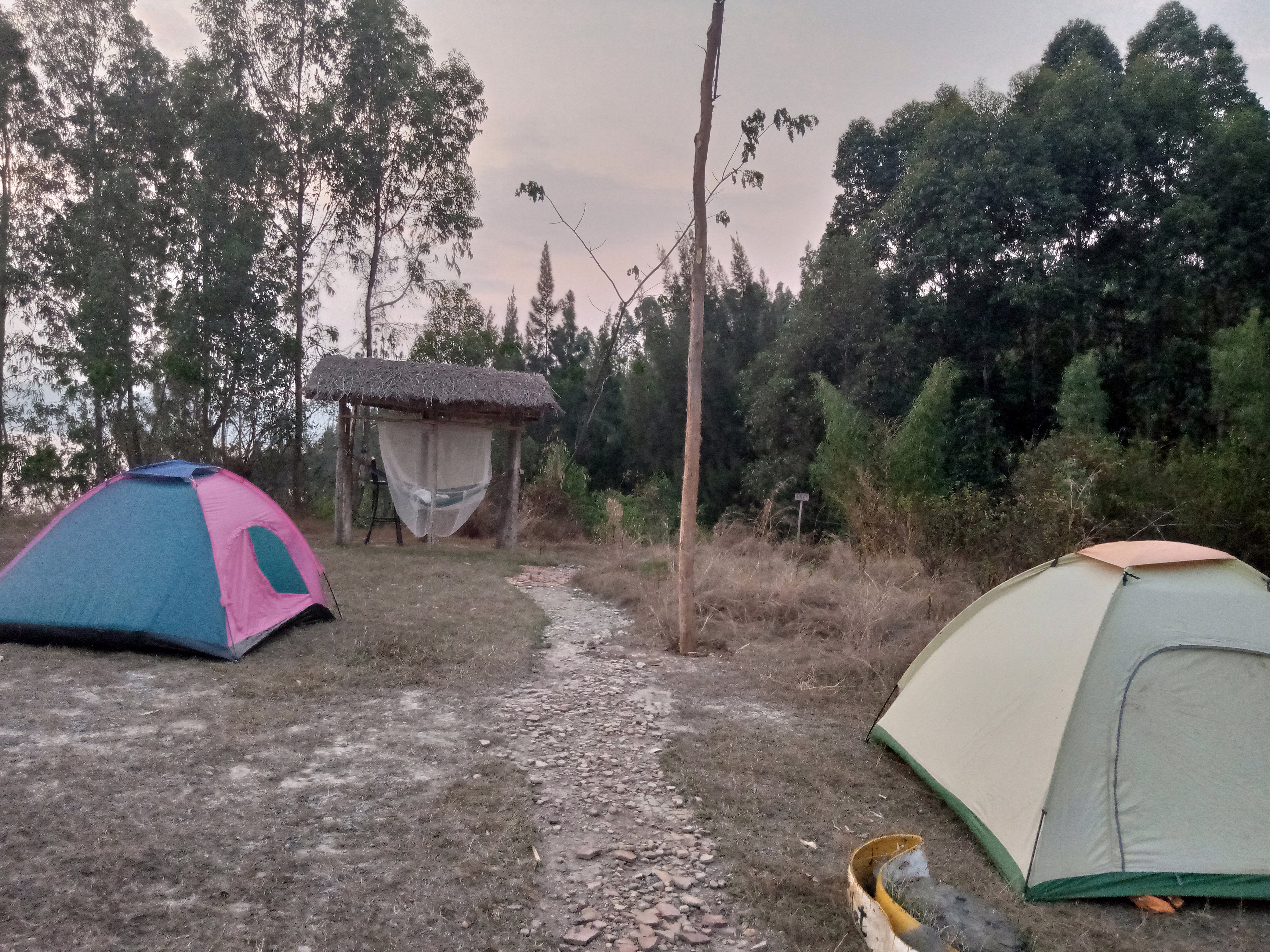 a tent in the rwandan countryside